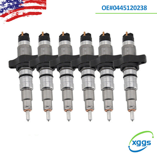 4-pack diesel fuel injectors 0445120238 for Dodge for Ram 5.9L, new.