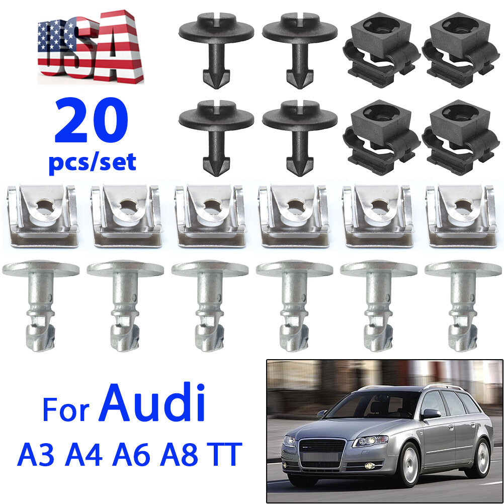 Engine Undertray  Underbody Shield Clips  Fasteners Kit for Audi A3, for A4 , A6,A8