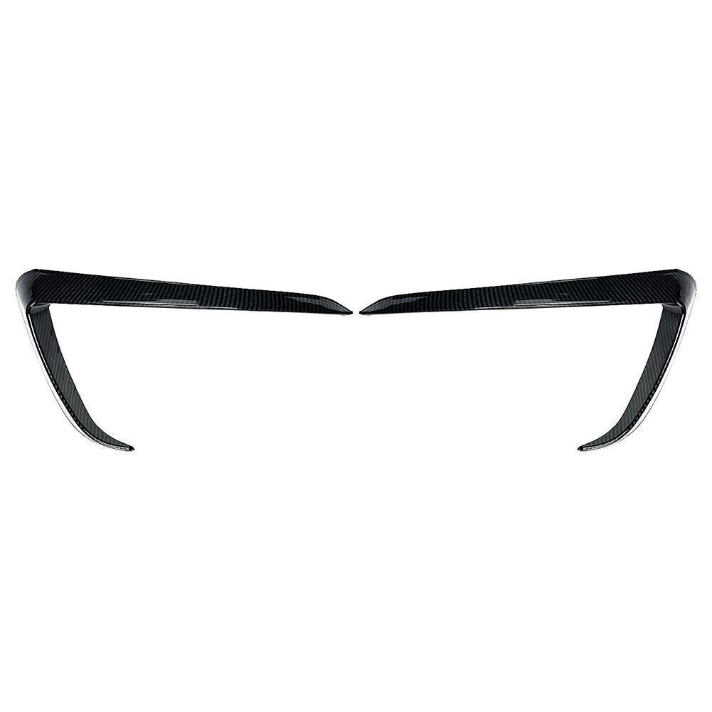 Carbon Fiber Front Fog Light Lamp Eyebrow Cover Trim Fit for Tesla for Model Y 2020-2023