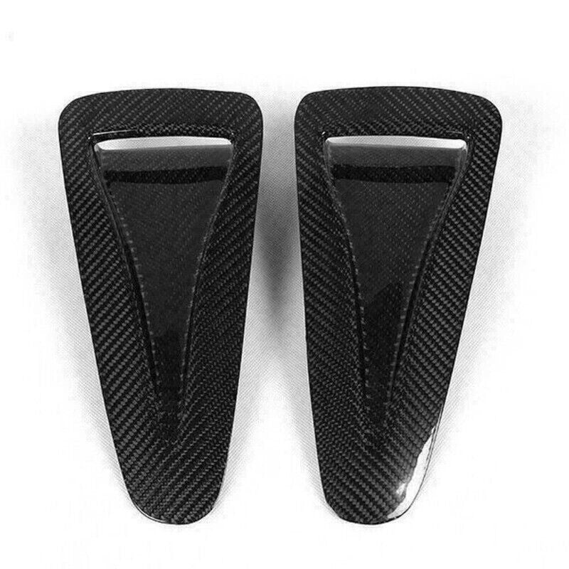 2X Carbon Fiber Exterior Hood Scoop Vent Black For R35 GTR US 2009-2020 B n