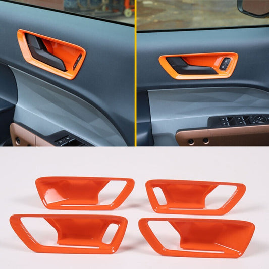 4X/SET For Maverick 2022-2023 Orange ABS Inner Door Handle Bowl Cover Trim n