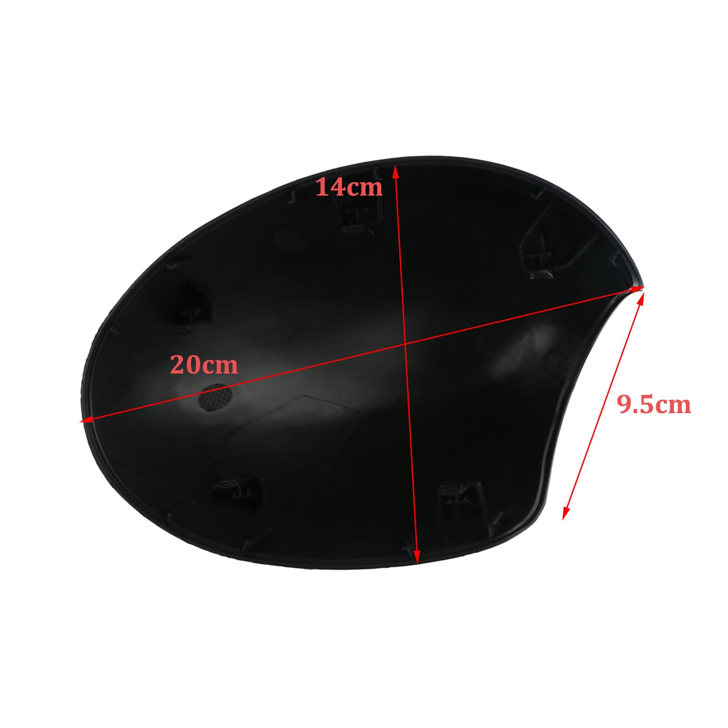 Door view protector for Mini Cooper R55 R56 R57 R58, glossy black (left and right sides)