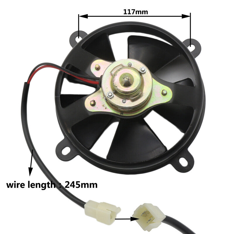 12V motorcycle radiator cooling fan suitable for 150cc and 250cc four-pipe off-road vehicles and all-terrain vehicles. n