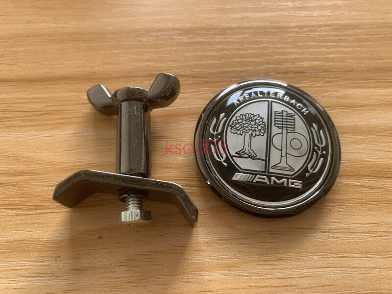 Gun for Mercedes Bonnet Badge Hood Emblem Sticker C S E 44mm W204 W211 AMG