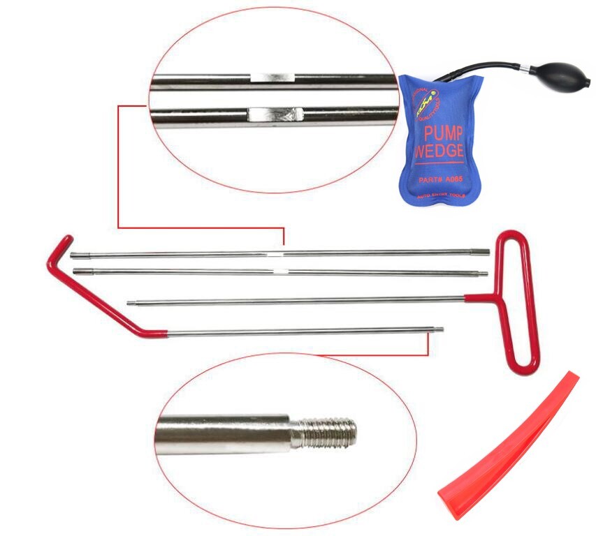 Dent Hooks Crowbar Tool Push Rods Spring Steel Rods Automobile emergency tool v