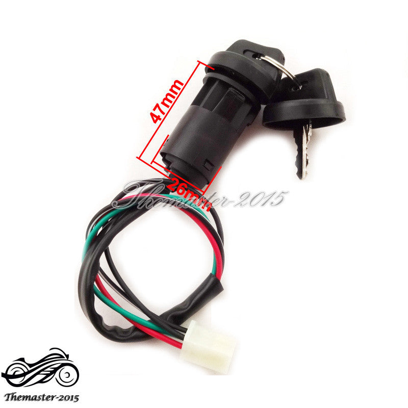 4 Wire On Off Ignition Key Switch For Chinese 50cc 70 90cc 110cc 125cc Quad ATV Q