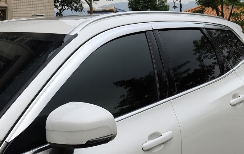 for Volvo XC40 2019-24 Chrome ABS Window Visor Shades Sun Rain Guard Trim Set 6x