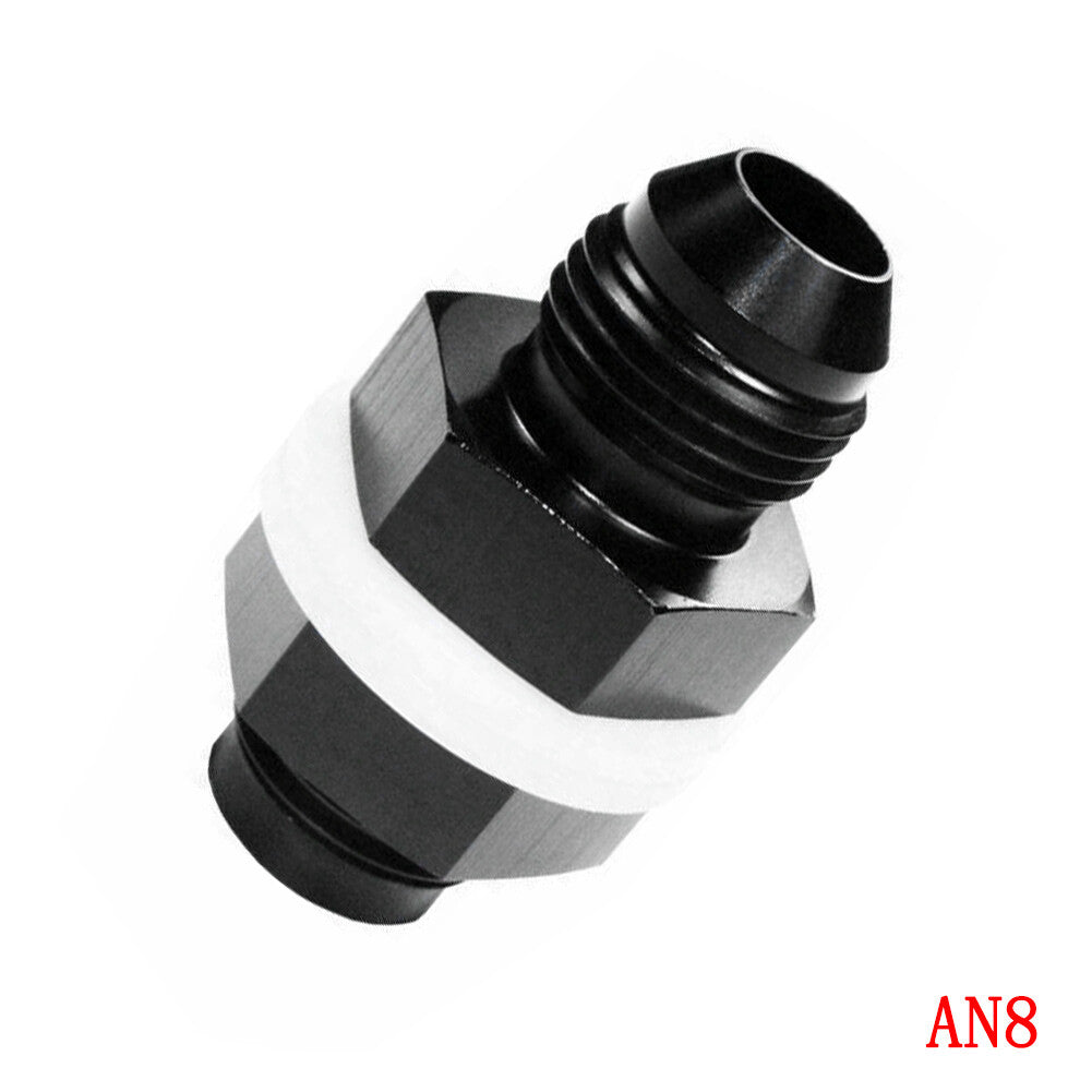 8 AN AN8 Flare Fuel Cell Bulkhead Fitting With Washer Black Q