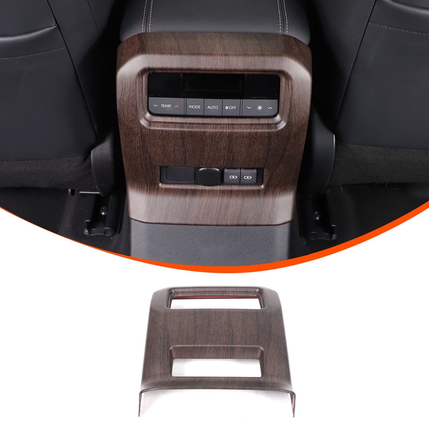 Oak wood grain rear air vent socket cover for Prado for Land Cruiser 250 2024- n