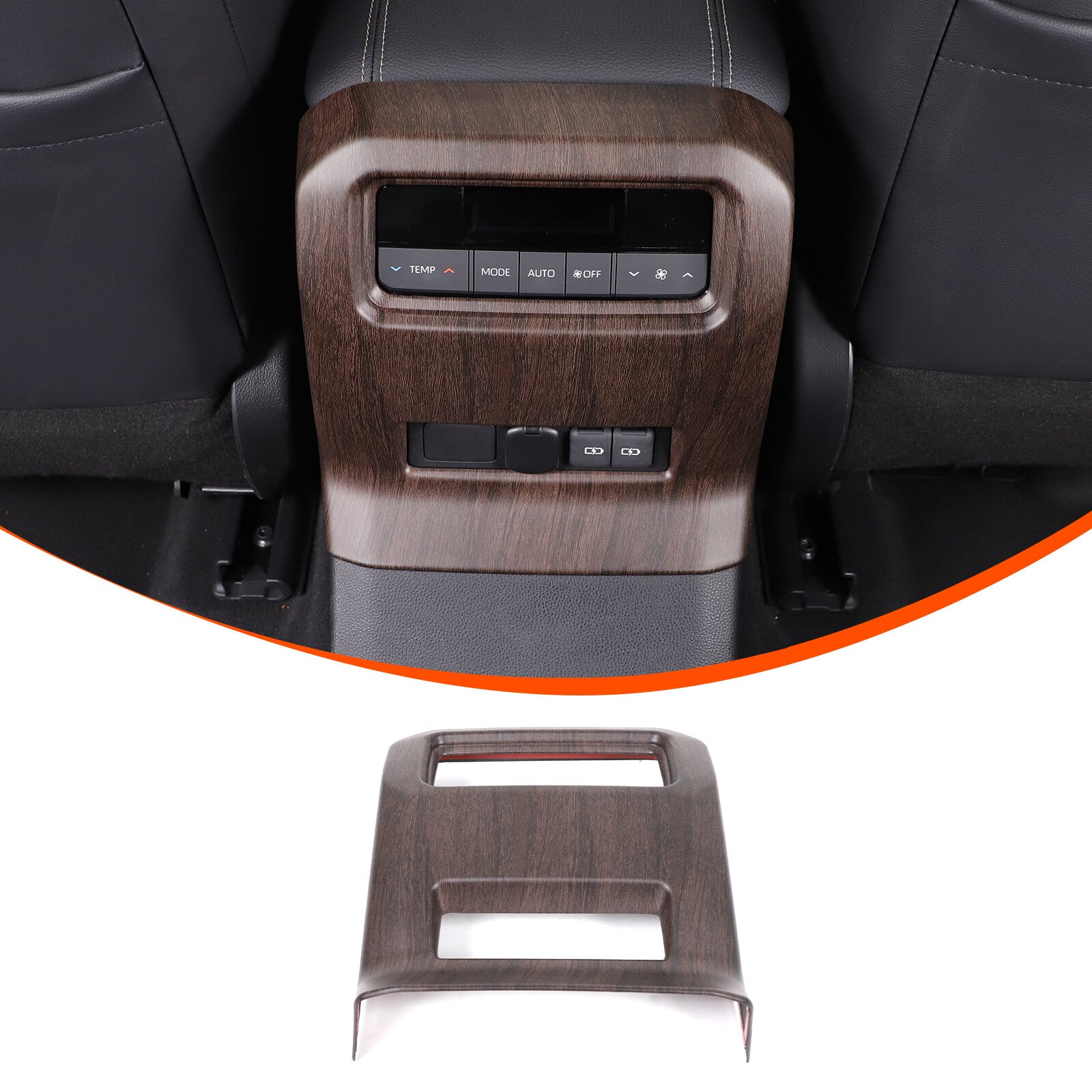 Oak wood grain rear air vent socket cover for Prado for Land Cruiser 250 2024- n
