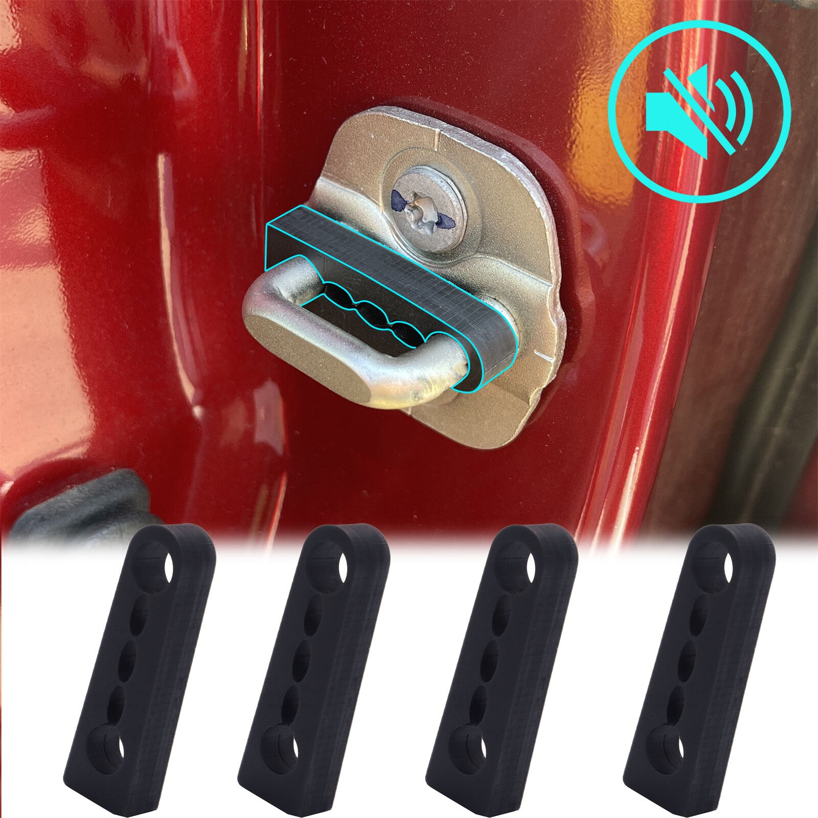 Door Lock Sound Deadener Damper Buffer for Nissan Qashqai X-Trail Juke Deaf Seal
