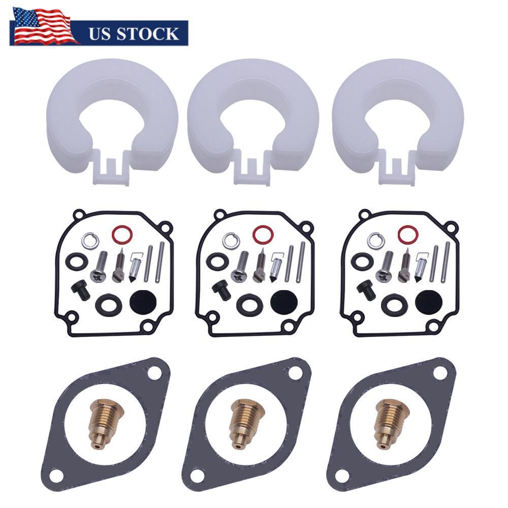 3 Sets Car Carburetor Repair Kit for Yamaha Outboard 2T 75-80-90HP 6H1-W0093-01 Q
