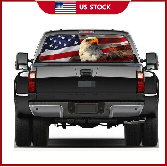US Flag Rear Window Windshield Label Hawk Decal Sticker For Car Pickup Decors n