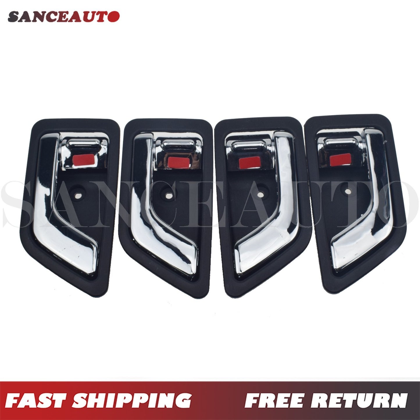 4-piece chrome interior door handle set for left and right, suitable for Hyundai Getz/Click/TB 2002-09- n