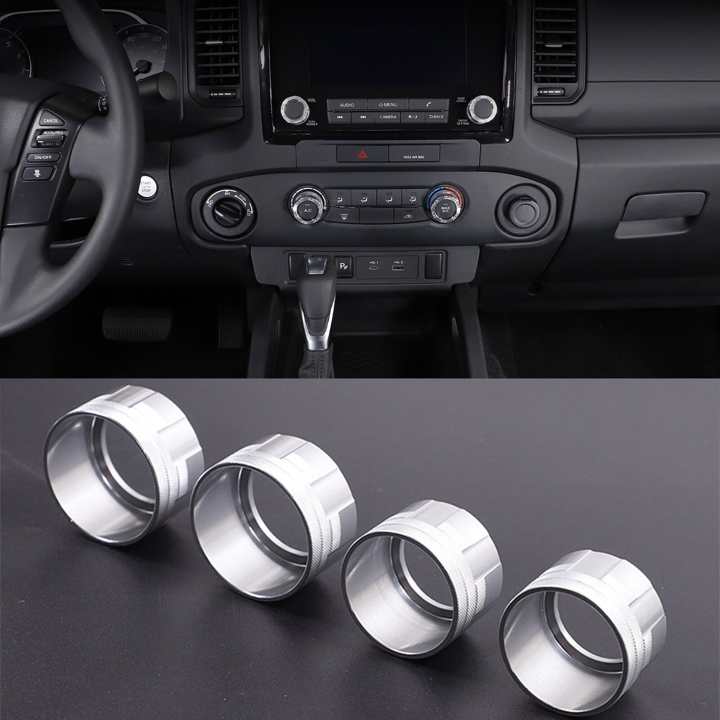 ALUMINUM ENGINE OIL COVER RADIATOR TANK COVER DECORATIVE SET for Corvette C8 20-24- v