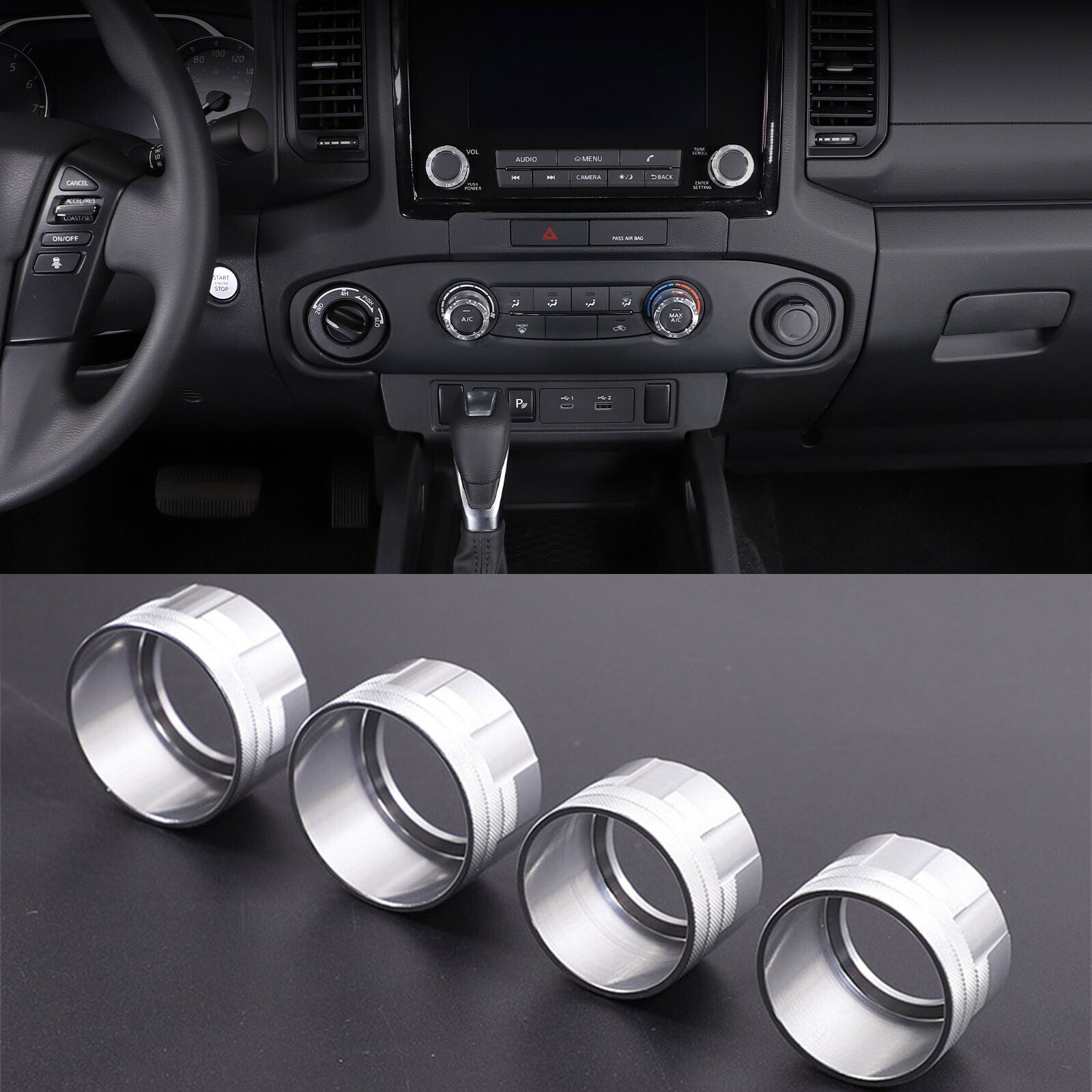 ALUMINUM ENGINE OIL COVER RADIATOR TANK COVER DECORATIVE SET for Corvette C8 20-24- v