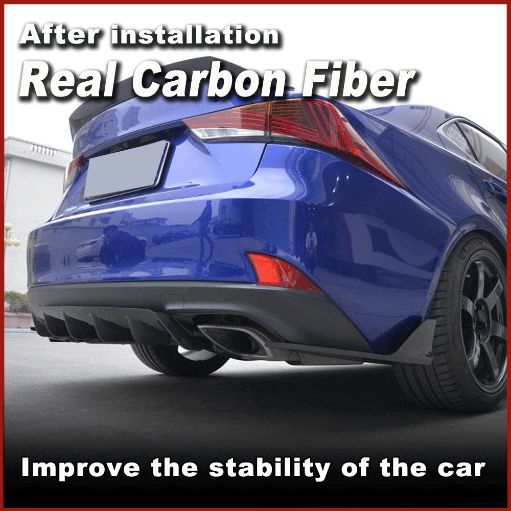 for Lexus IS300 IS350 Sedan 17-18 REAL Carbon Rear Bumper Spoiler Diffuser Lip