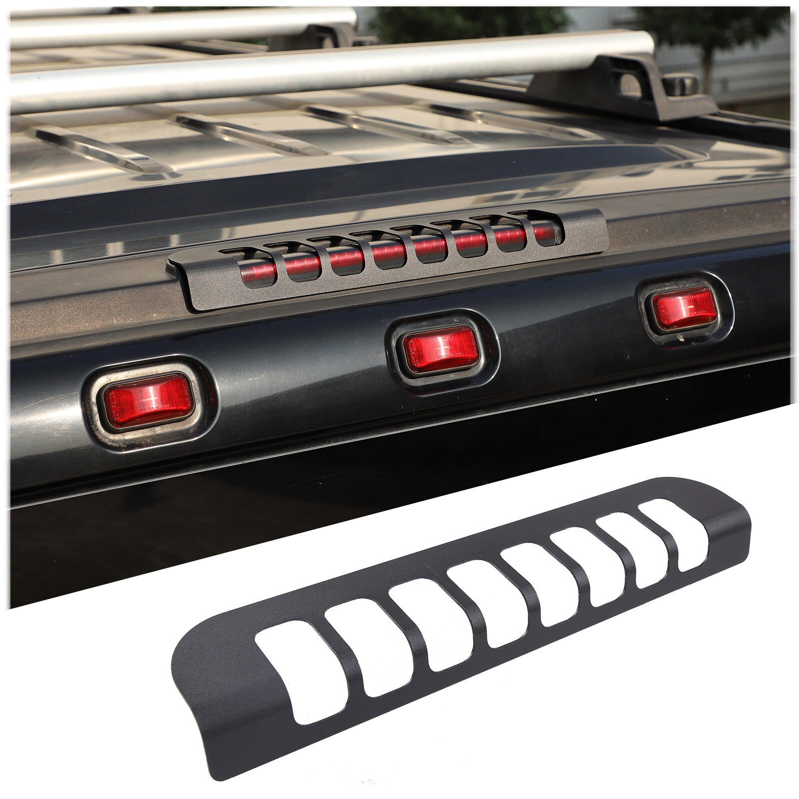 Aluminum third brake light cover trim for Hummer H2 SUV 03-09
