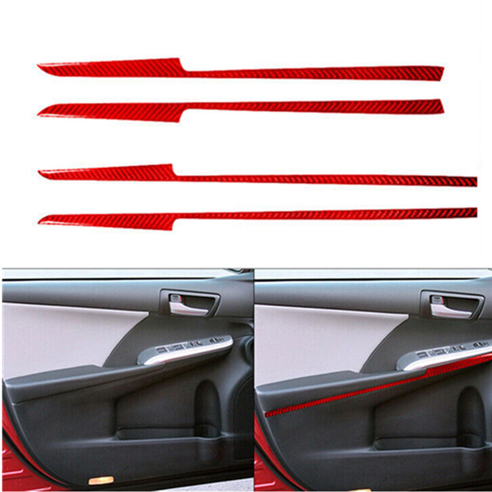 Carbon Fiber Central Panel WaterCup Holder Cover Trim for Mustang 2005-2009 v