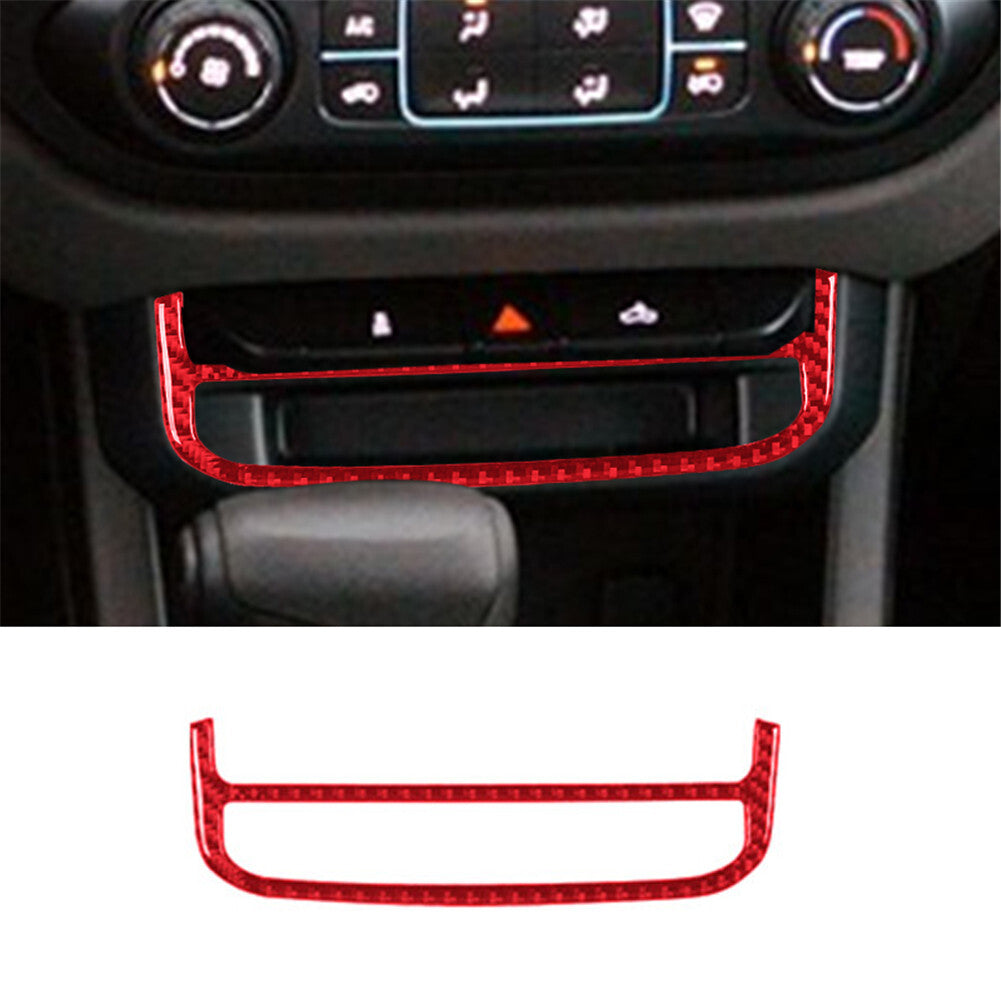 2X Carbon Fiber Front Door Control Frame Cover Trim For Ranger 2019-2022 v