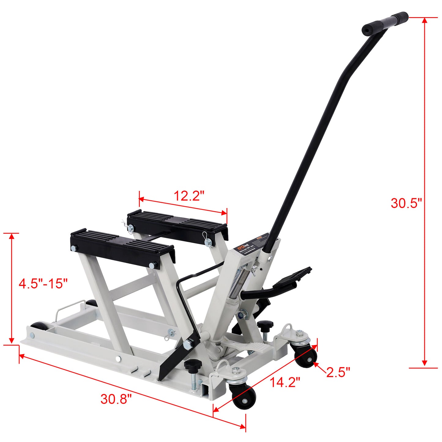 new hydraulic motorcycle lift jack 1500 lbs suitable for ATV, UTV, Dirt, bicycle bracket with strap