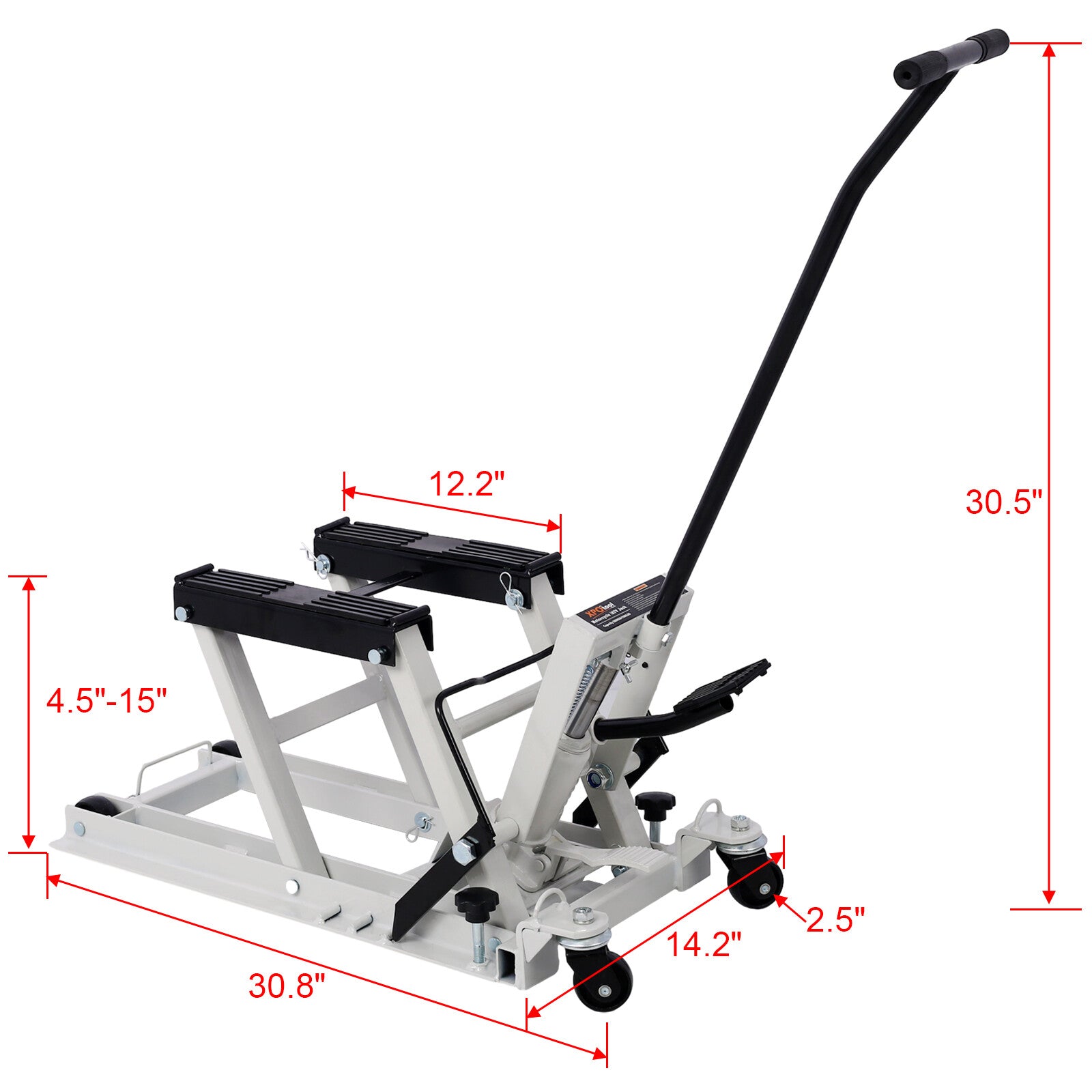 new hydraulic motorcycle lift jack 1500 lbs suitable for ATV, UTV, Dirt, bicycle bracket with strap