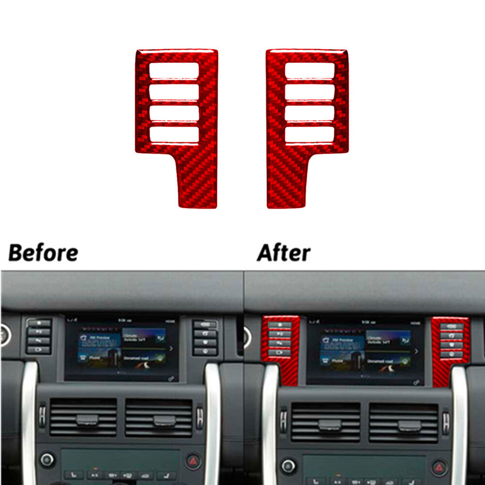 Red for Co -pilot Dashboard Trim Strip Cover Carbon Fiber For Camaro 16-18 v