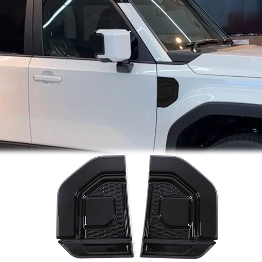 for Toyota for Land Cruiser 08-2021 ABS Gloss Black Body Side Fender Vent Cover Trim