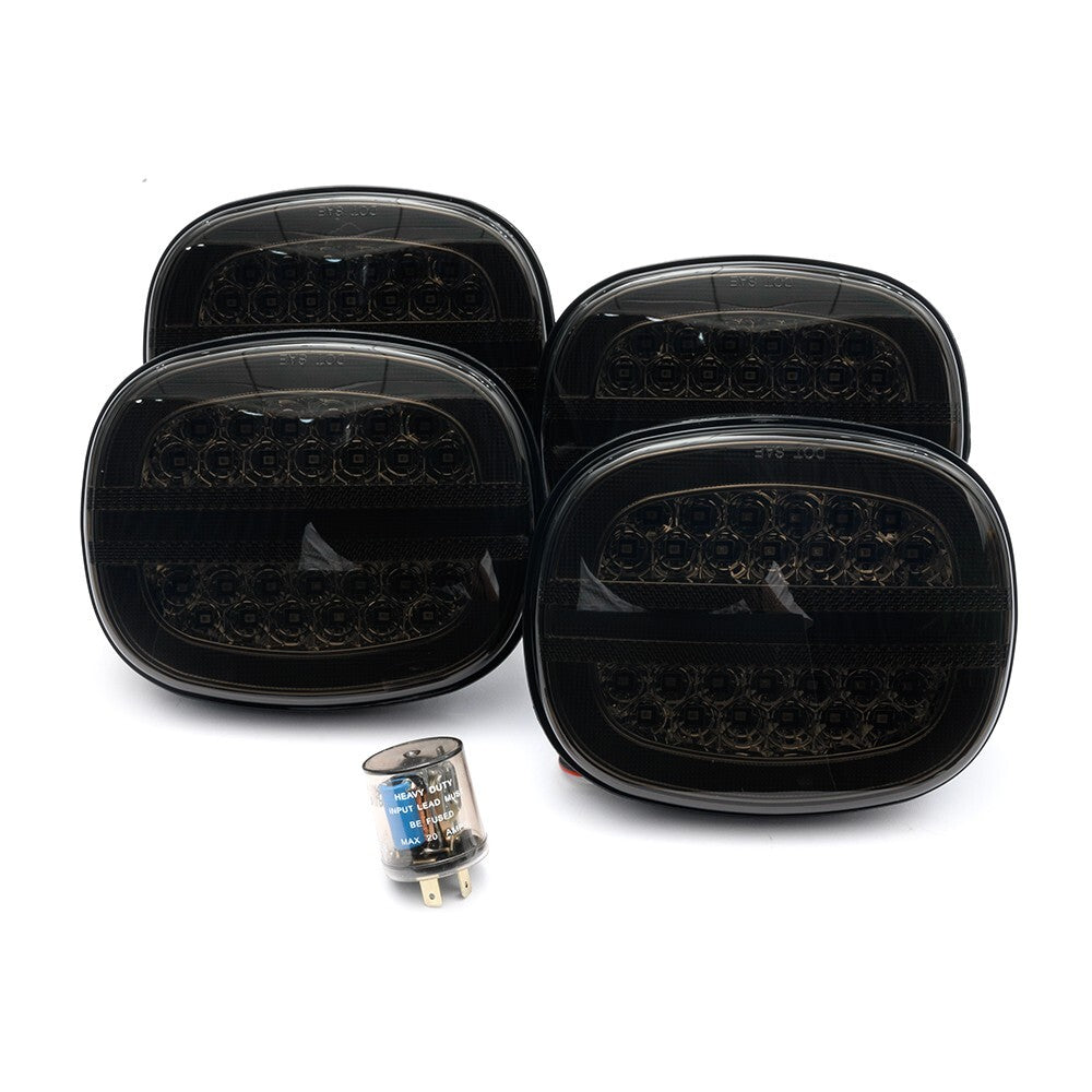 4 Pack Heavy-Duty Rubber Wheel Chocks¡ªNon-Slip, Reflective, with Nylon Rope 4106 B