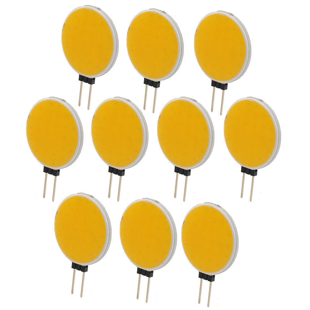 180 Degrees Glowing G4 COB LED Chip Bead 12V Round Lamp Panel Warm White Light