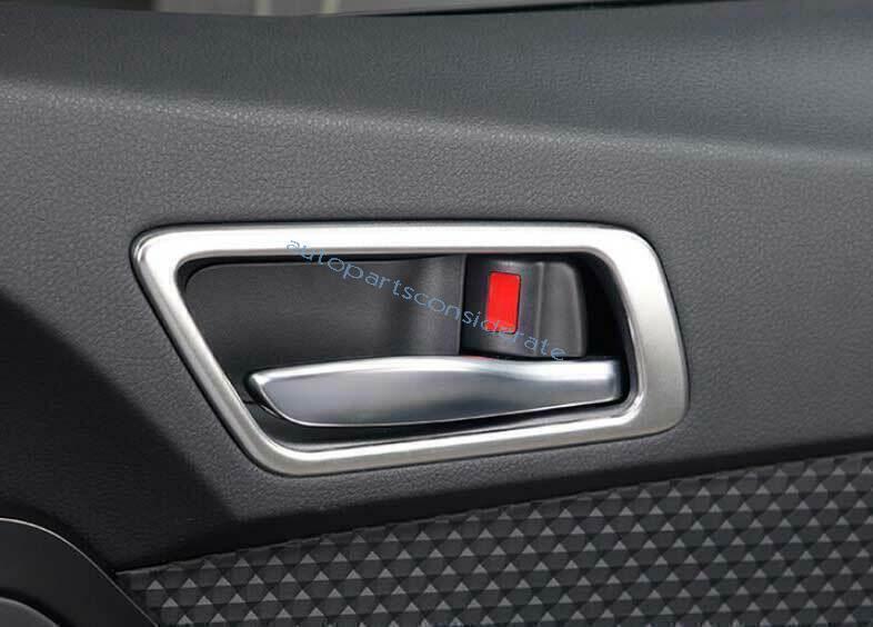 for Toyota CHR C-HR 2018-2022 Silver Steel Inner Door Handle Lock Frame Trim 4P