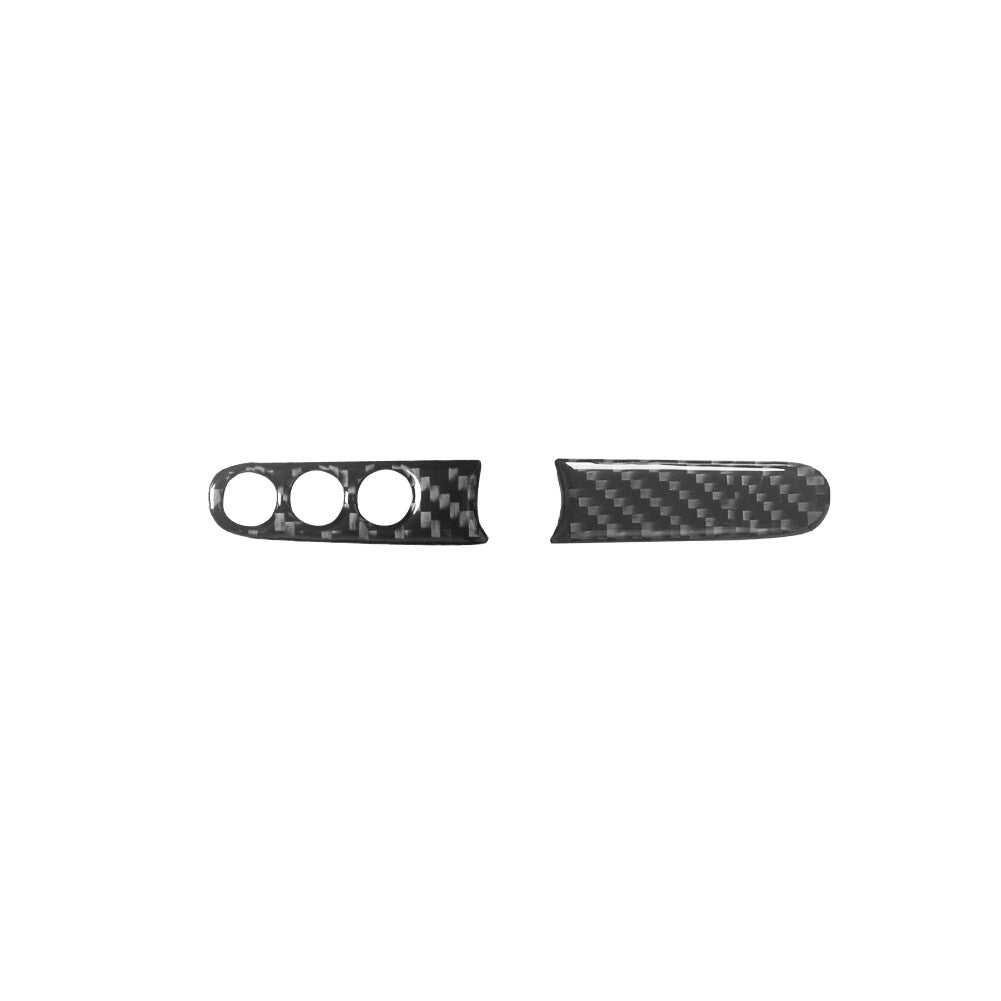 Carbon Fiber Rear Console Inner Strips Trim For Silverado/tahoe/ for sierra 2007-2014