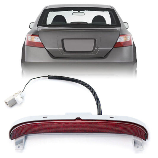 High Mounted 3rd Third Brake Light Lamp Red Fit for Honda for Civic EX Coupe 2006-2011 Q