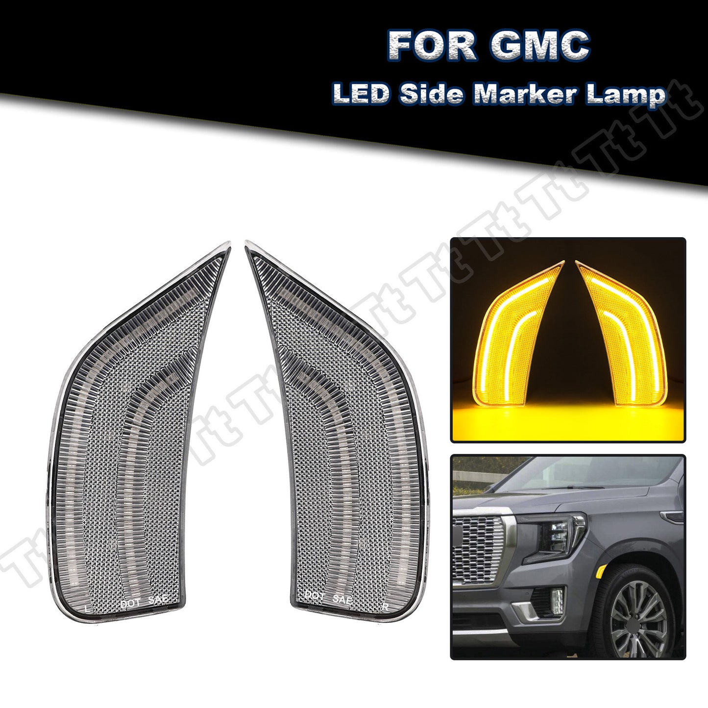 For 2021 2022 2023 for Cadillac for Escalade for Suburban for GMC for Yukon Side Marker Lights - v