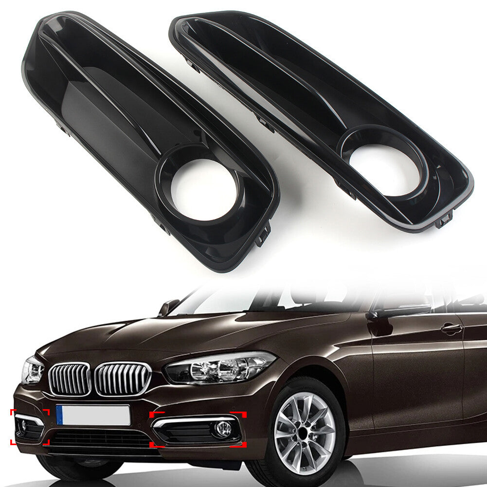 1x Front Bumper Fog Light Grilles Cover for BMW 1 Series F20 F21 LCI Sport 14-19