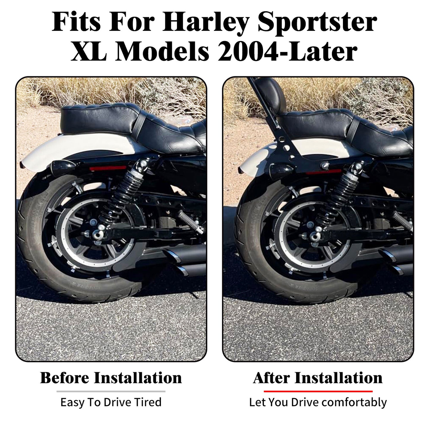 Detachable Sissy Bar Mounting Docking Hardware Kit for Harley Sportster 883 1200 Q