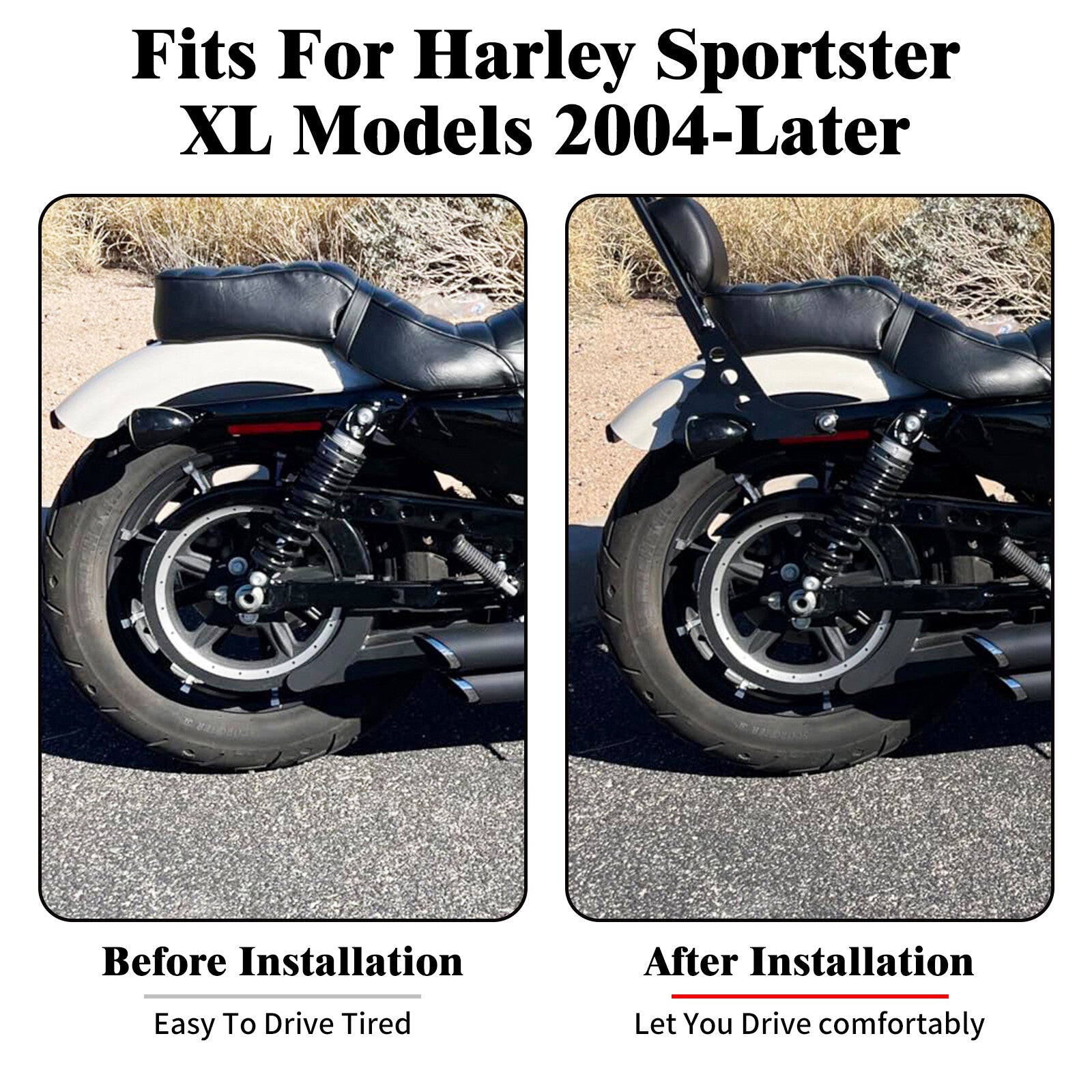 Detachable Sissy Bar Mounting Docking Hardware Kit for Harley Sportster 883 1200 Q