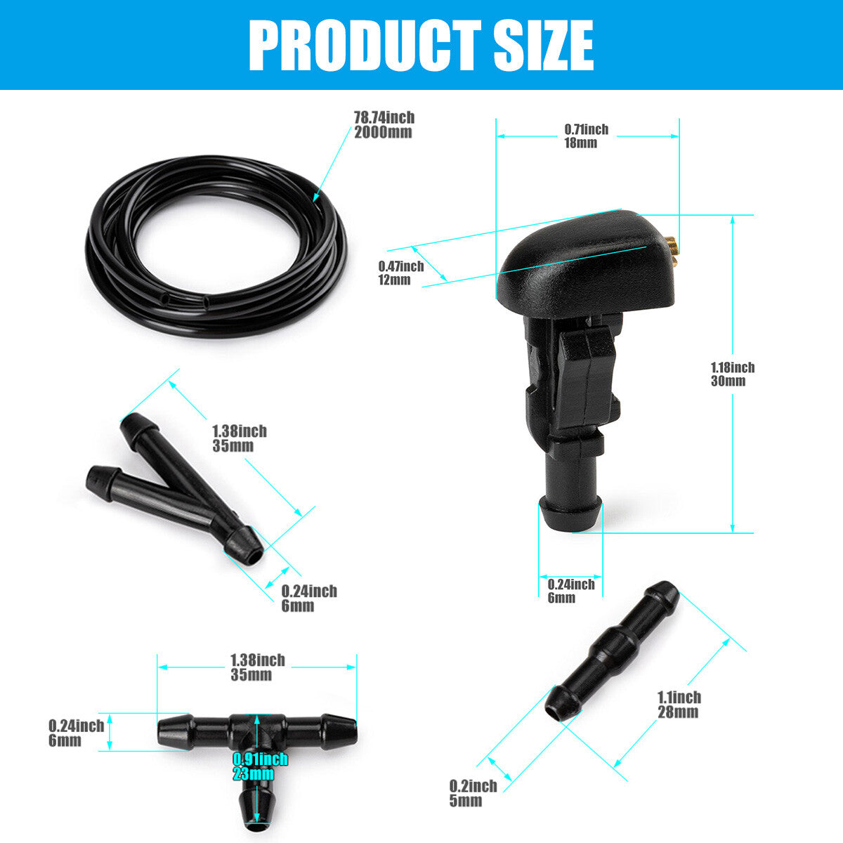 3W7Z-17603-AA Windshield Wiper Nozzle Kit  for ford  F150 2004-2014 Q