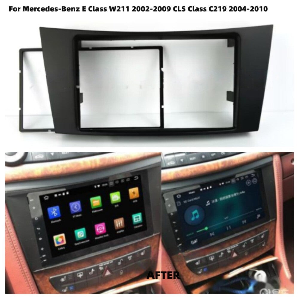 Car Stereo Radio Fascia Panel Set 2-Din Frame For E-class W211/CLS n