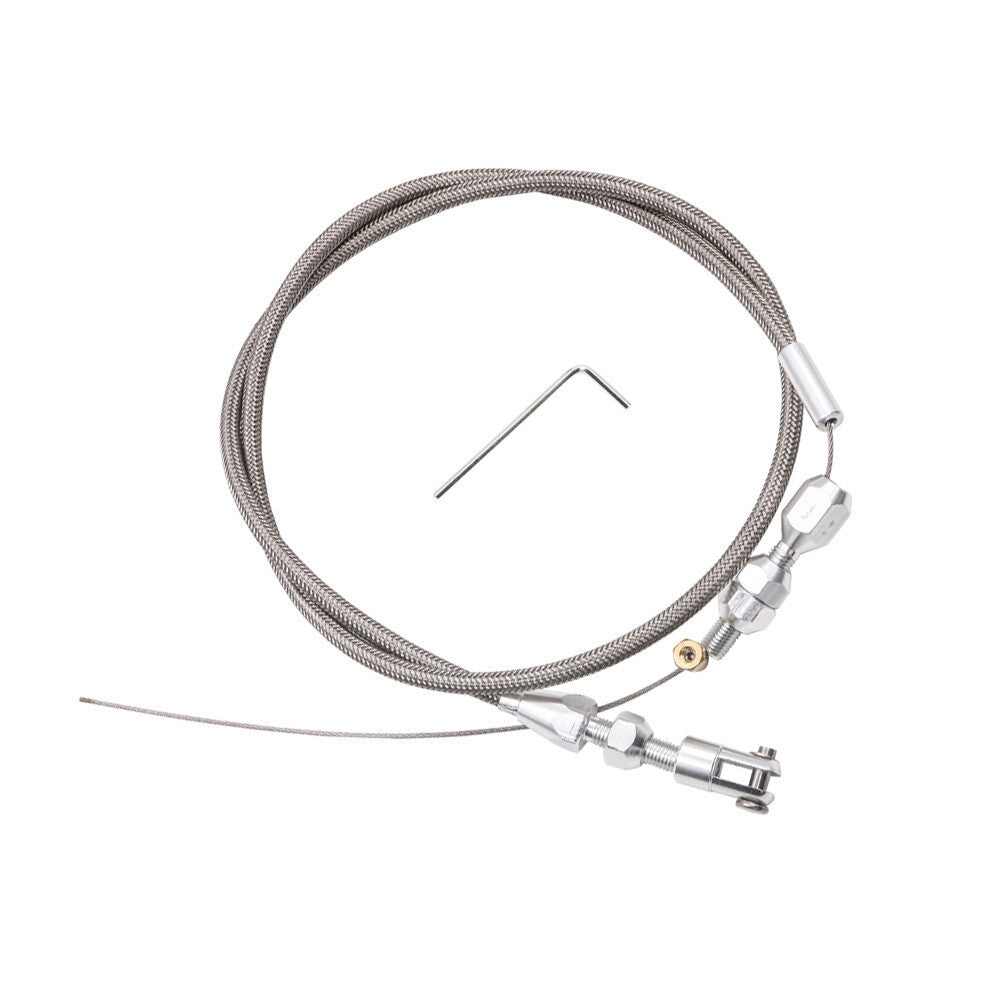 36'' throttle cable suitable for 4.8L, 5.3L, 6.0L, and 5.7L LS1 interchangeable stainless steel models. n