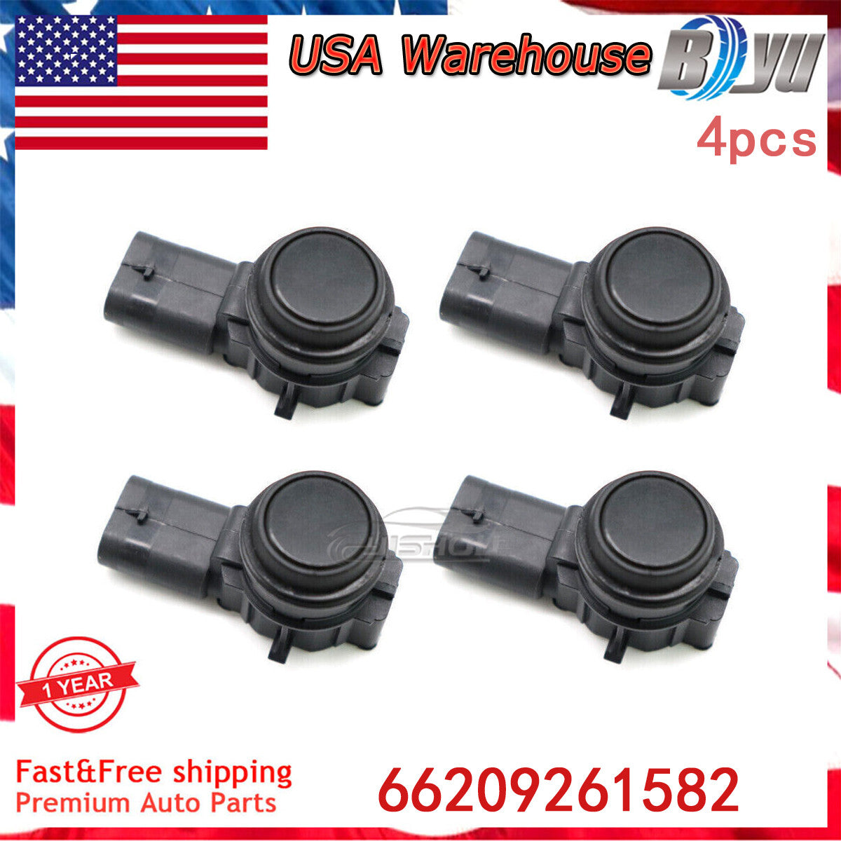 Set of 4 PDC Parking Sensor Fits for BMW F32 F31 F30 F22 F20 66209261582 9261582