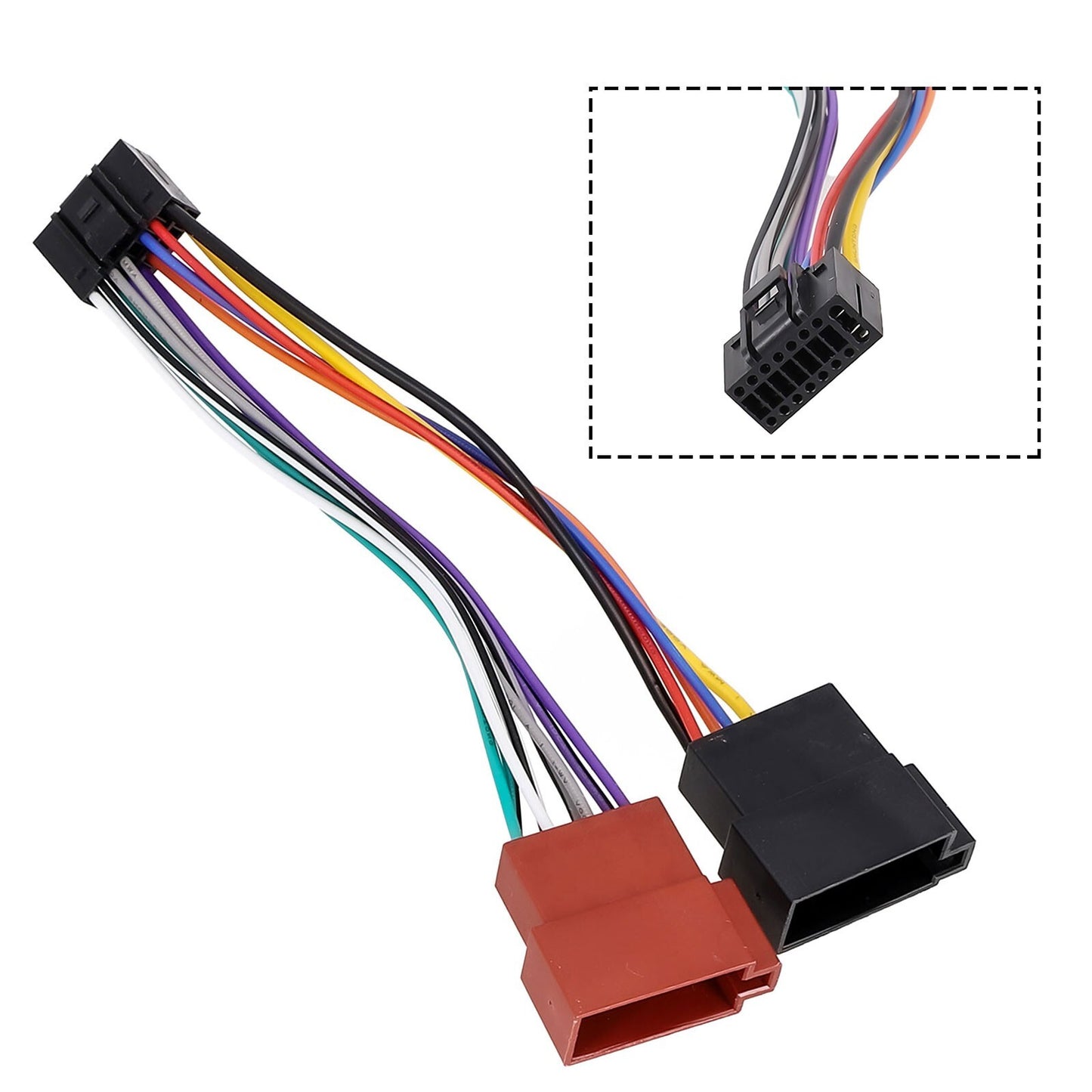 ISO Standard Harness Connector For Audio Parts Radio Stereo 16 Pin 160x40x25 Mm