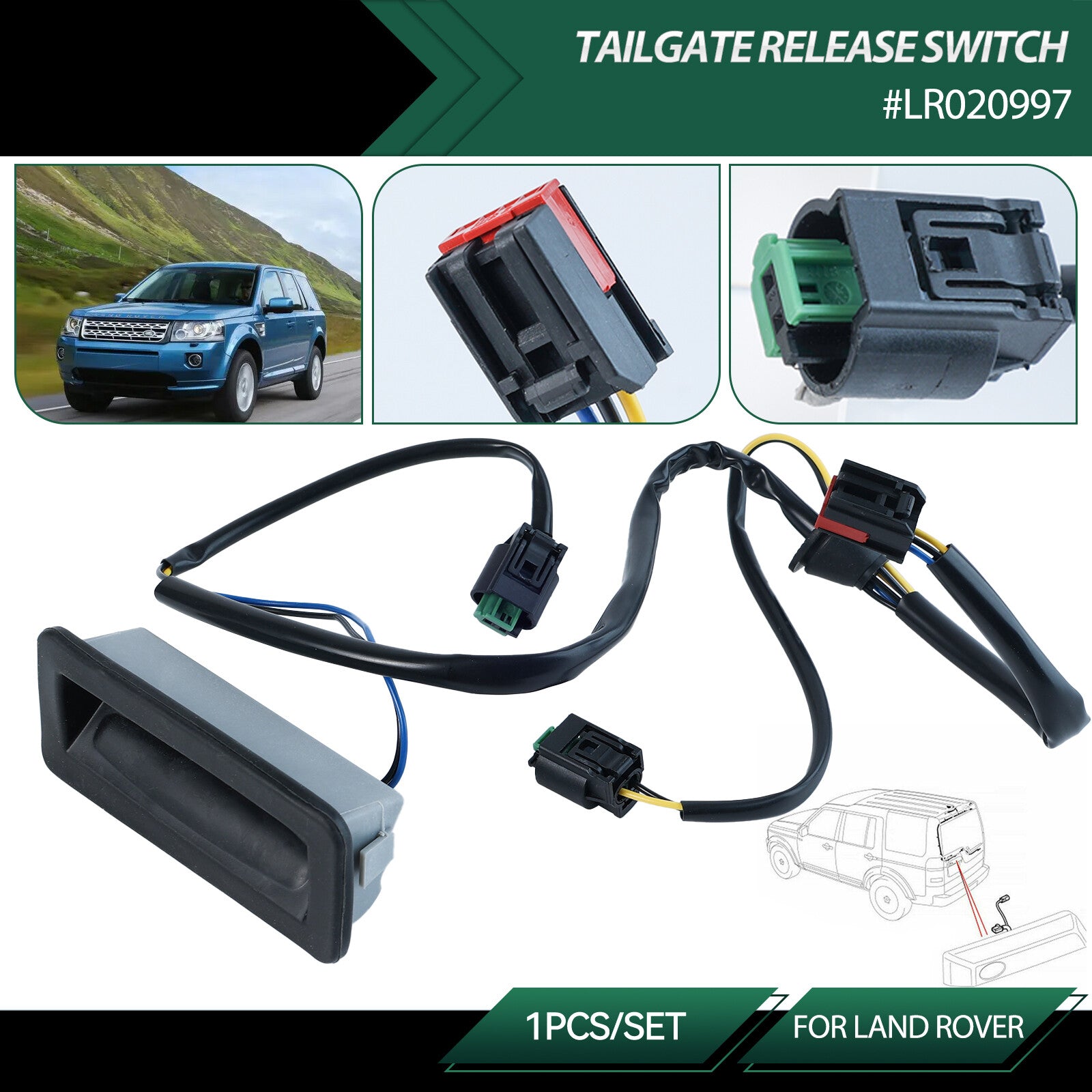 Boot Tailgate Release Switch Fits for Land Rover Freelander 2 2006-2015 LR020997 Q