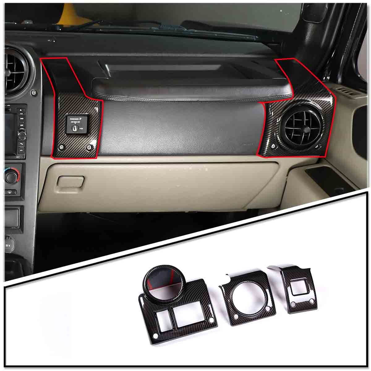 ABS carbon fiber center console armrest box decorative cover suitable for Corvette C6 2005-2013- v