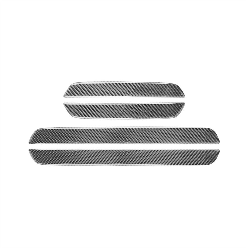 Carbon Fiber Door Sill Panel Decorative Cover Trim for Toyota for Corolla 2007-2013