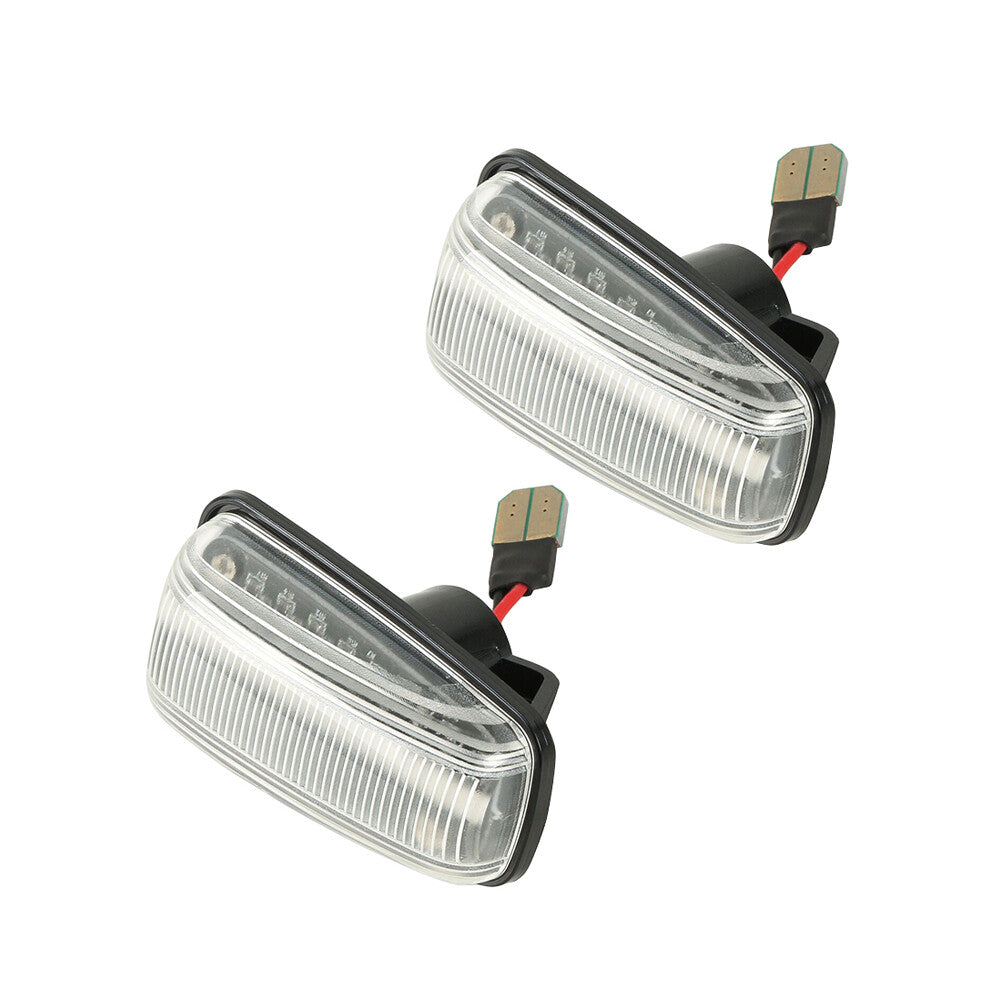 Pair LED Side Marker Indicator Light Repeater Clear For Saxo Xantia Xsara Expert Q