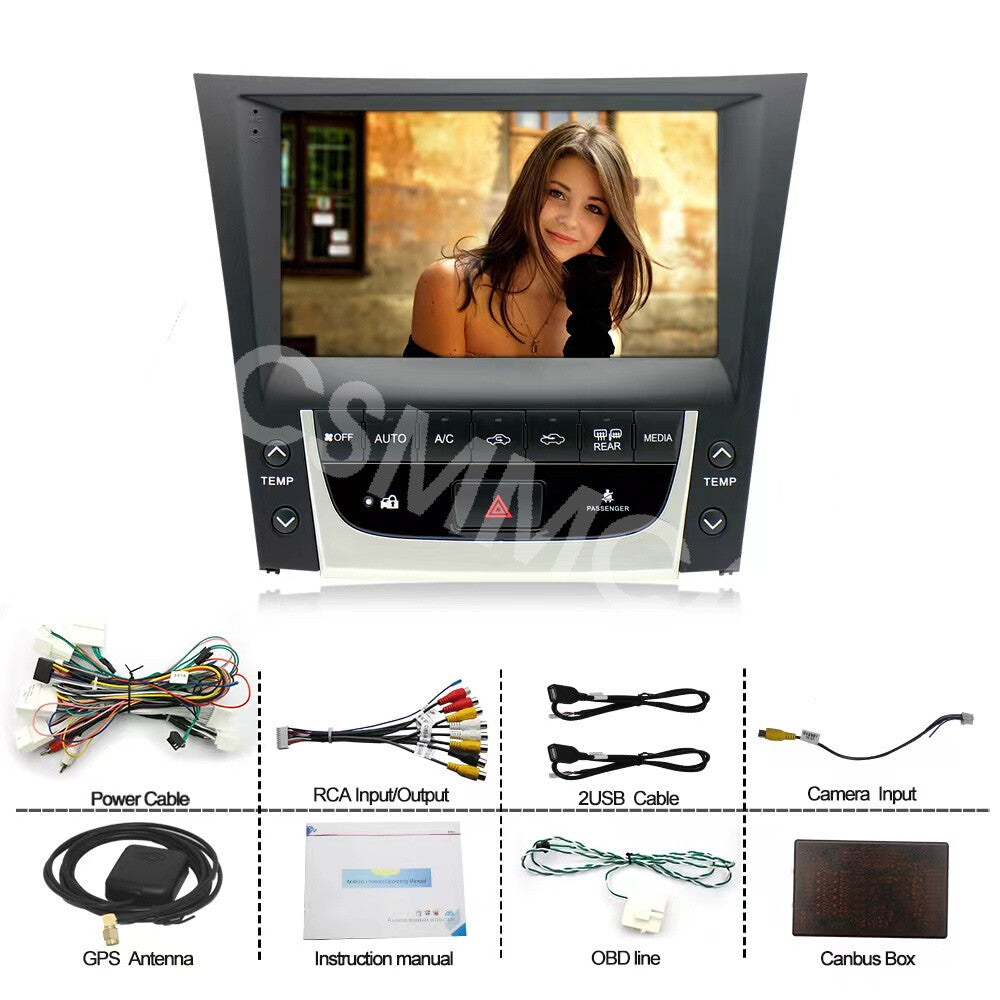 9IN Android 13 Fit for Lexus GS 300 350 430 450 GPS Headunit Radio 2005-2011