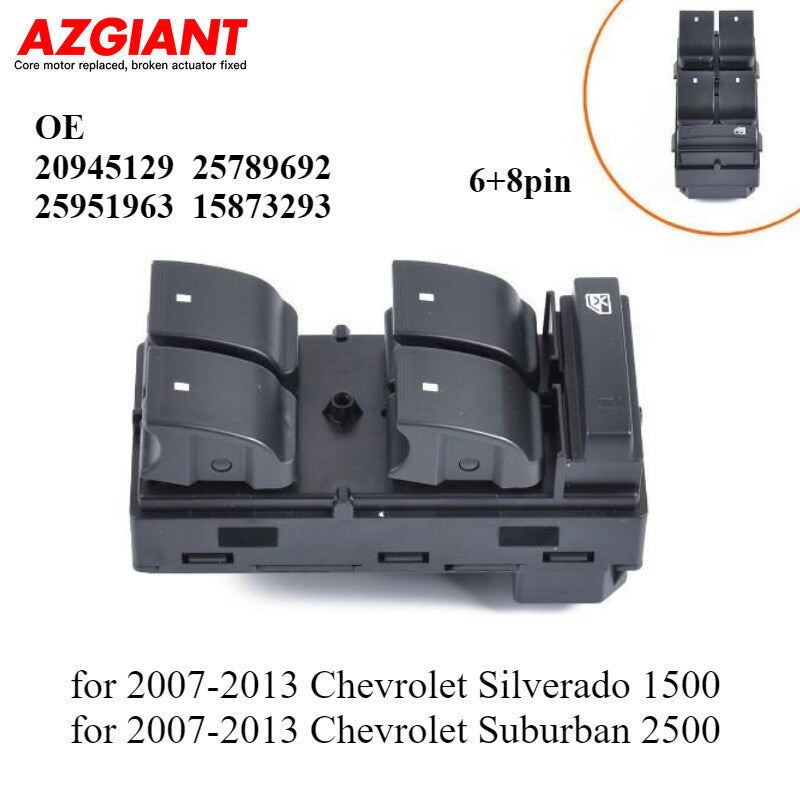 Front Left Driver Side Window Switch for Chevrolet Silverado 1500 2500 3500