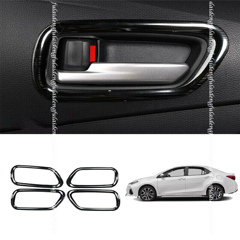 Gloss Black Pillar Post Trim For C-HR CHR 2016-21 Door Cover Piano Mirror v