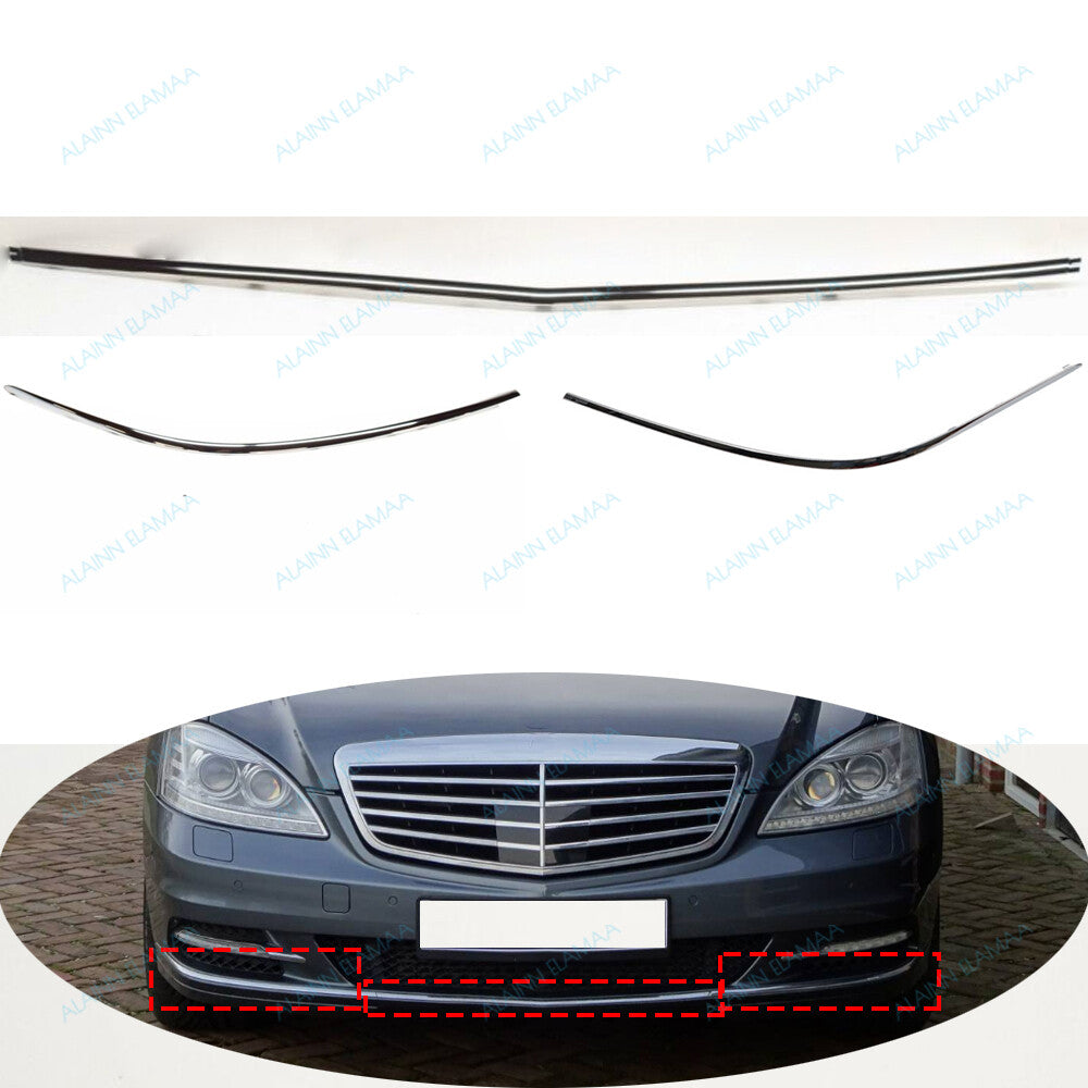 Front Bumper Lip Molding Trim for Mercedes for Benz S W221 S350 S450 2010-2013
